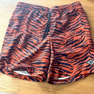 pacsun - tiger print swim shorts size Medium - worn once- great condition